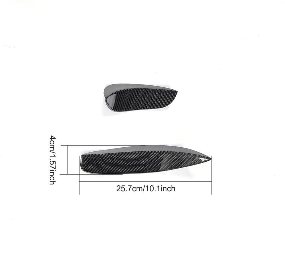 4PCS/SET Front Bumper Fins Canards for Mercedes Benz C-Class W205 C63 AMG 15-17 (Fit:W205)
