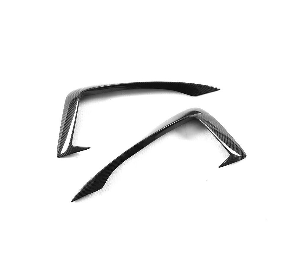 For Audi A4 B9 Sline Sport Bumper carbon fiber front fog lamp maks trim cover 2017-2019