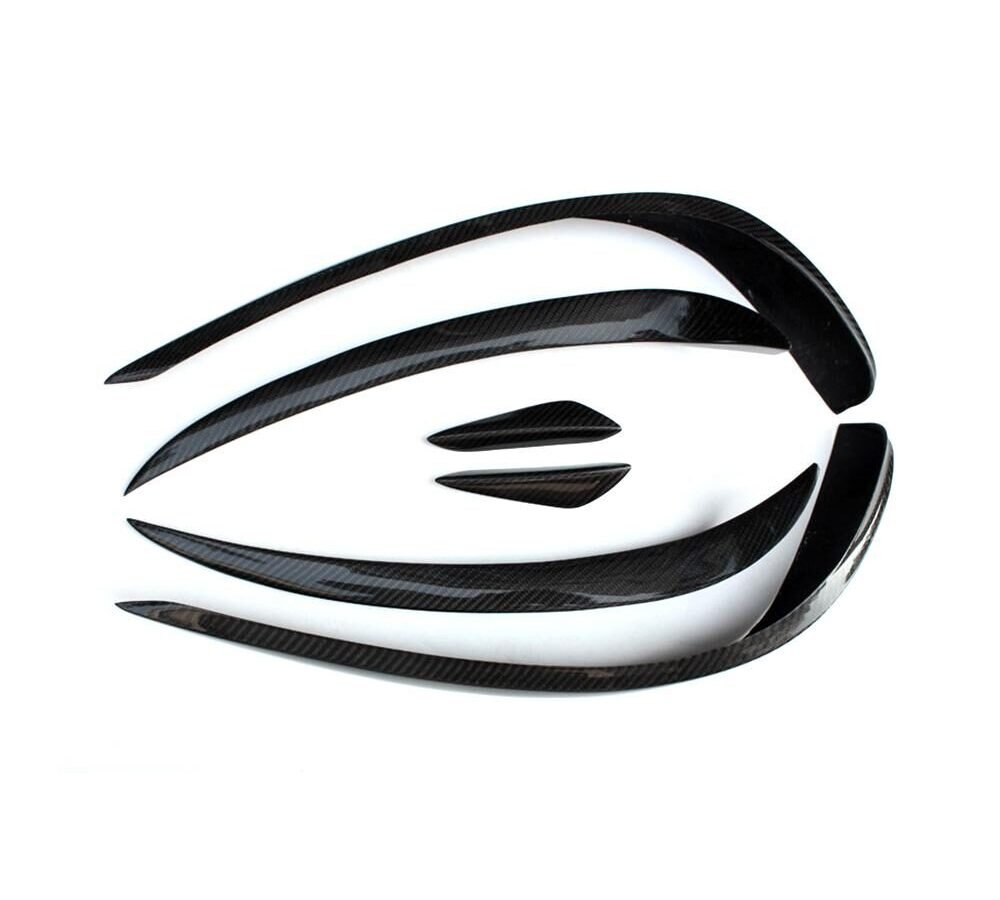 For Benz E-Class W207 14-17 Carbon Fiber Front Bumper Canards Exterior Trim