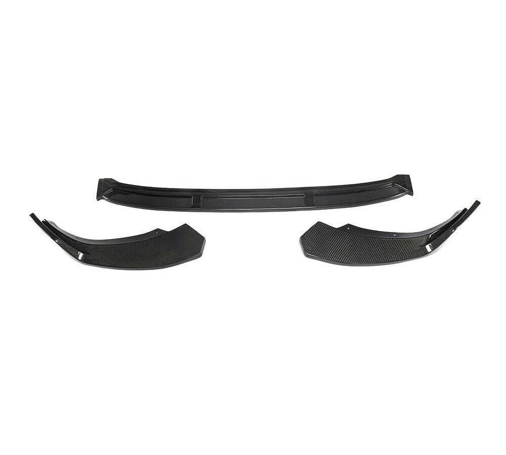 For Audi A4 Sline S4 B9 2019 Carbon Fiber Front bumper lip spoiler 3pcs/set