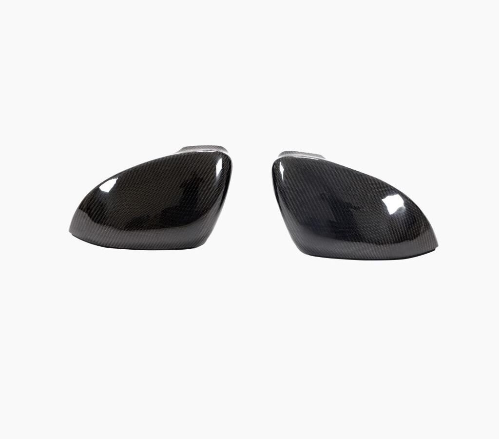 Carbon fiber replacement mirror caps cover with Lane Assist for GOLF 8 MK8 VIII