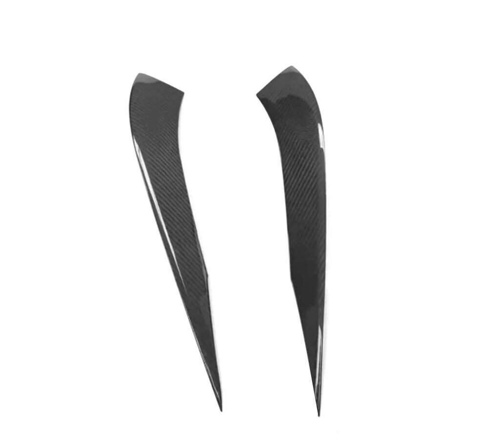 Full Dry Carbon Fiber Add-on Headlight Eyelid Cover Trim For BMW G87 M2