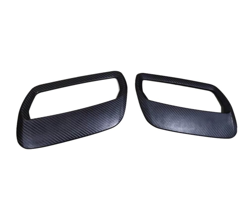 Pair carbon fiber Hoods Cover Trim Car Front Hood Air Intake Trim Scoop Vent Guards Heat Panel Cover For Ford For Mustang 2018-2020