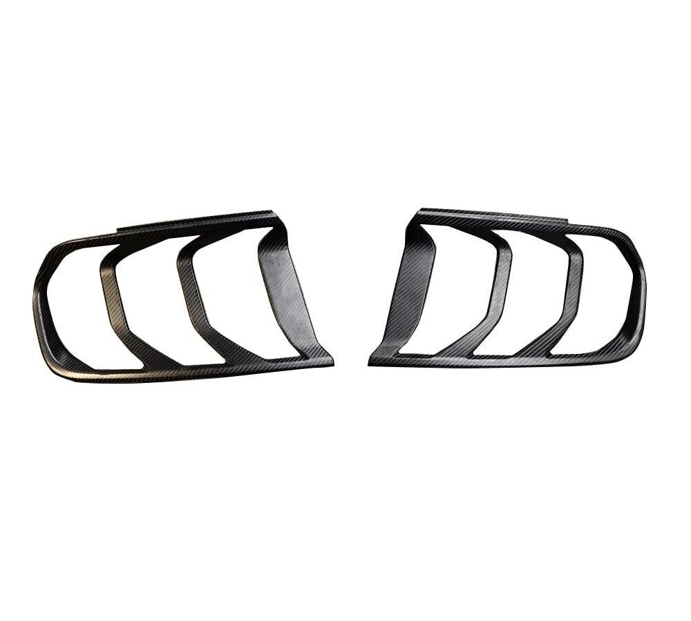 Pair carbon fiber rear lamp cover frame fit For Ford For Mustang 2018-2020