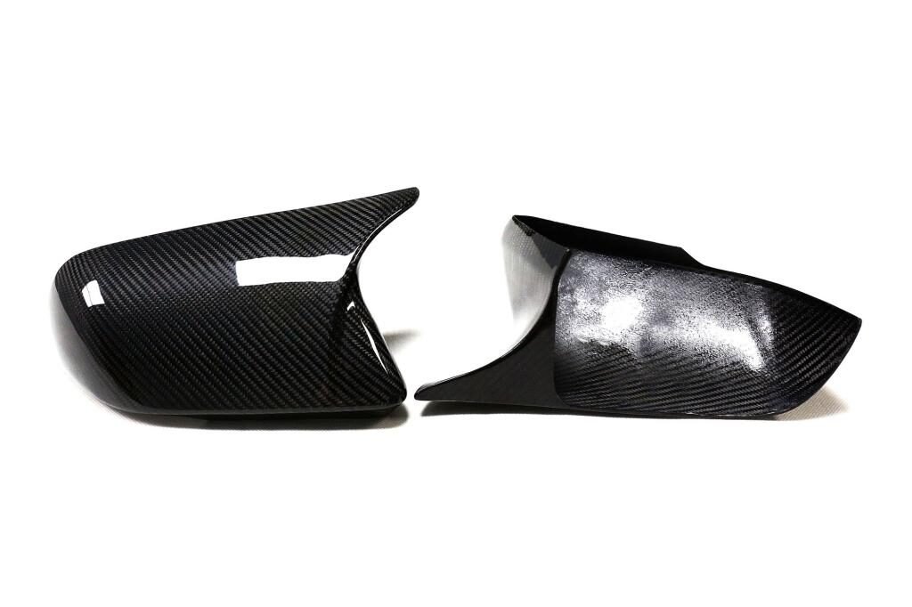 For Ford Mustang dry carbon us version Side Wing Mirror Cover Caps Carbon Fiber Rearview Mirror Case Cover wit lane assistant 2015-2020