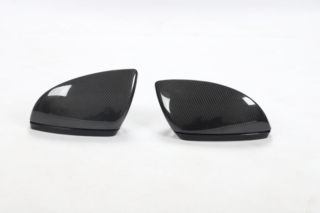 Carbon Fiber Rear View Side Mirror Cover For Audi A6/S6/RS6/A7/S7/RS7/A8/S8 2019-2023 Replacement Style Carbon Side Caps W/ Lane Assist