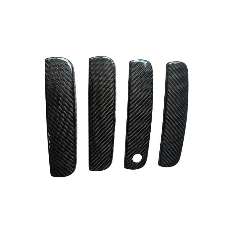 Car 4PCS Set Left And Right Side prepreg dry carbon fiber Exterior Door Handle Cover Trim Strip For Dodge Charger 2010-2022