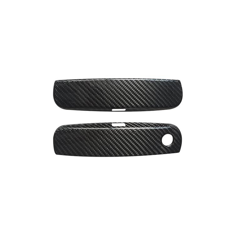 Car 2PCS Set Left And Right Side prepreg dry carbon fiber Exterior Door Handle Cover Trim Strip For Dodge Charger 2010-2022
