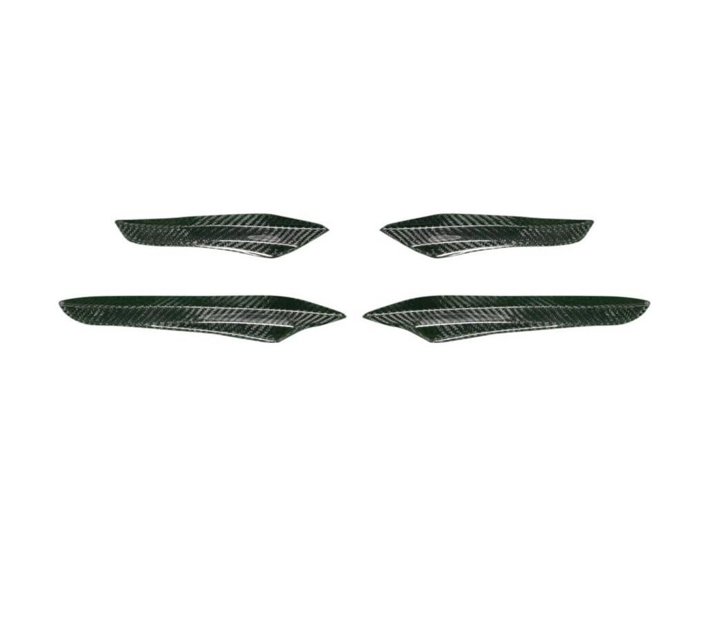 For BMW G20 G21 M SPORT 2021-2022 Carbon Fiber Front Bumper Lip Fins Fender Canards Trims Splitters 4pcs