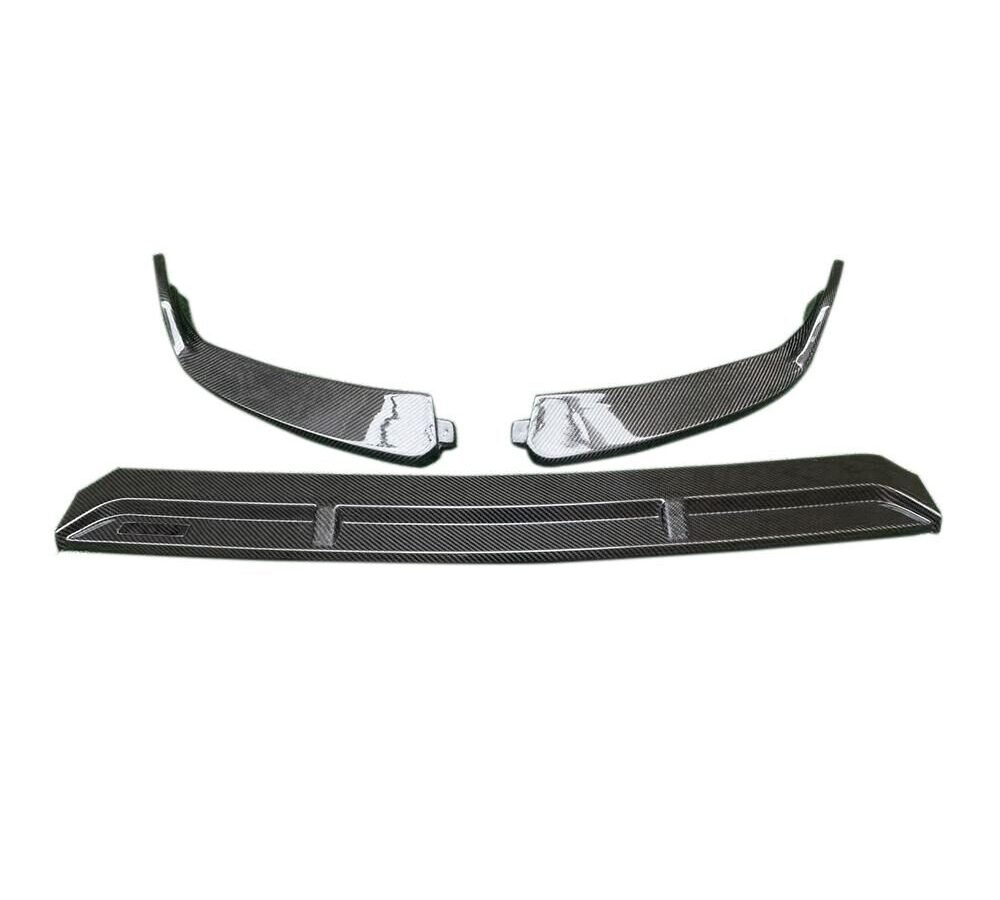 B Style for Mercedes-Benz W205 C200 C300 Carbon Fiber Front Bumper Lip Spoiler Sport Sedan 4-Door 2019UP
