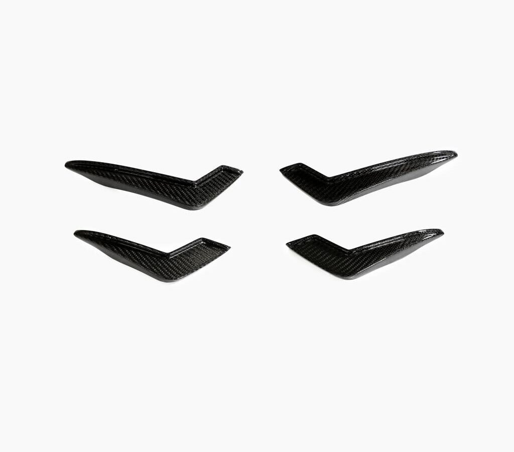 For Audi RS5 Sedan 2017-2020 Carbon Fiber Front Bumper Fins Splitters Canard Lip