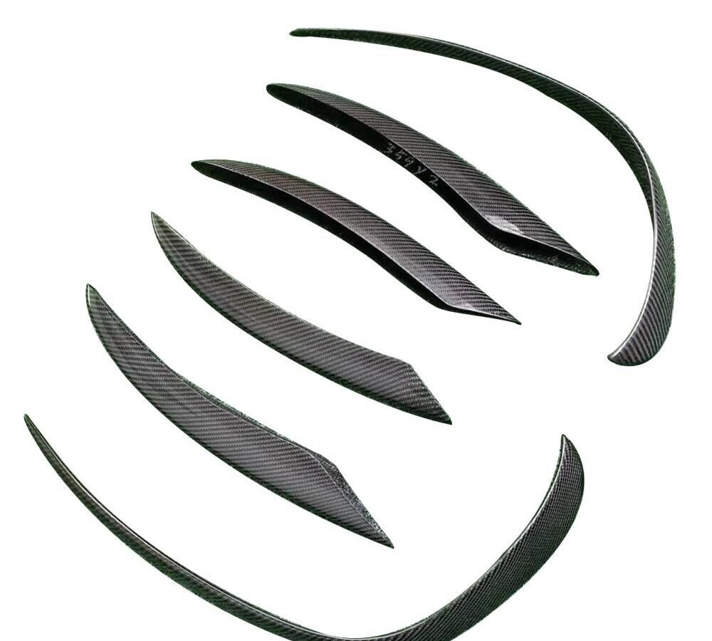 Carbon Fiber W205 C205 A205 Front Bumper Canards for Mercedes Benz C Class C200 C300 2D 4D 2019-2020