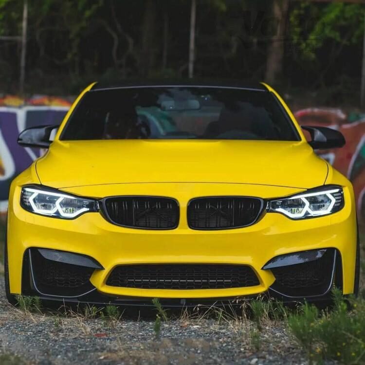DRY Carbon Fiber Front Fog Lamp Splitters flaps For BMW F80 M3 / F82 M4 2014-2017