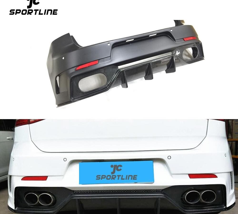 MK7 carbon fiber rear bumper for VW golf 7