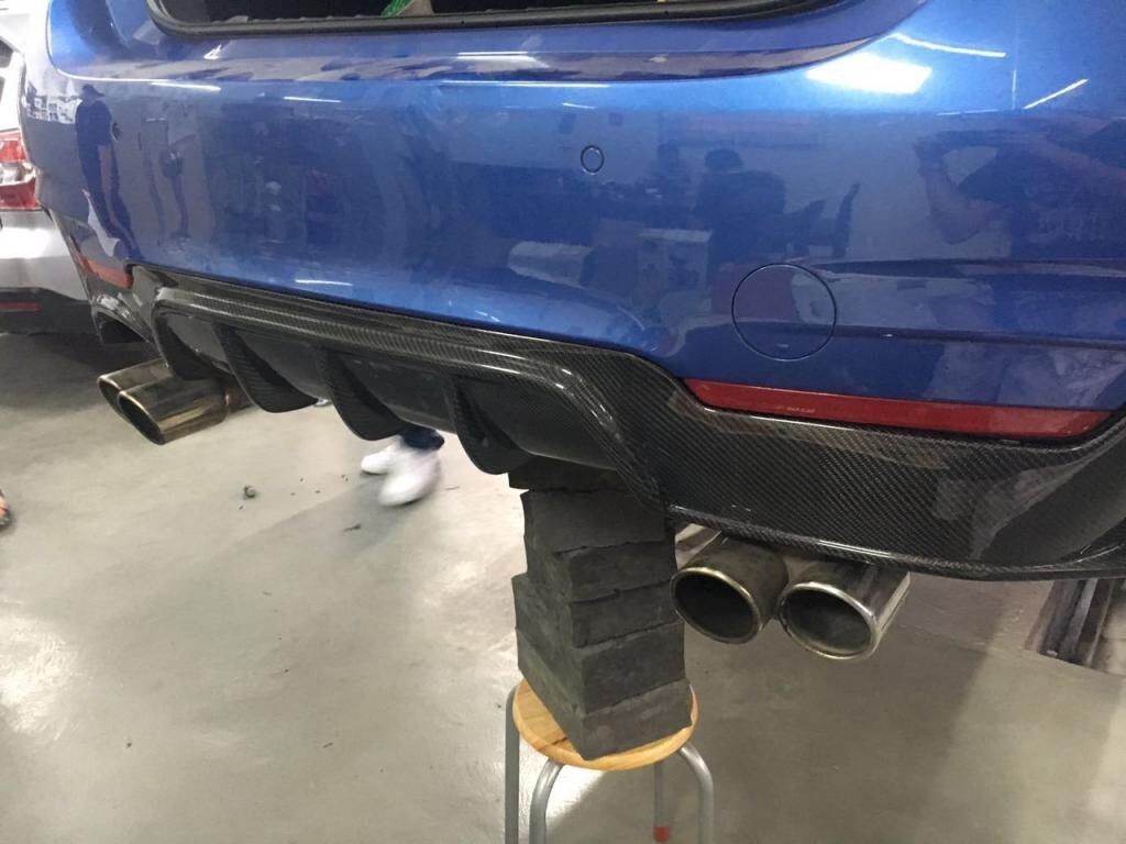 Carbon Fiber Rear Diffuser for BMW F32 F33 F36 M Sport 13-17 (Fits: Msport only)