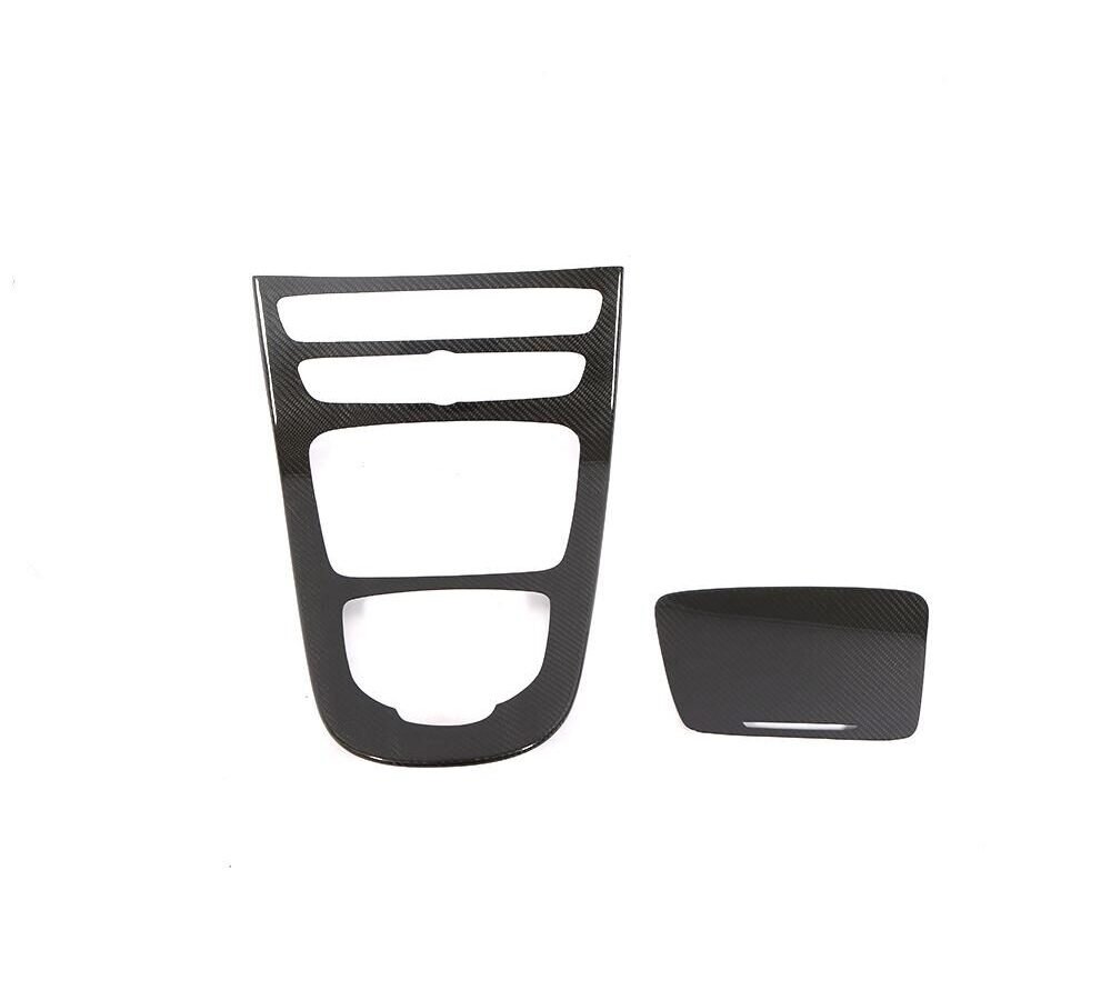 Car Center Console Panel decoration cover trim carbon fiber Car styling 2pcs For Mercedes Benz New E class W213 200 300 2016-19