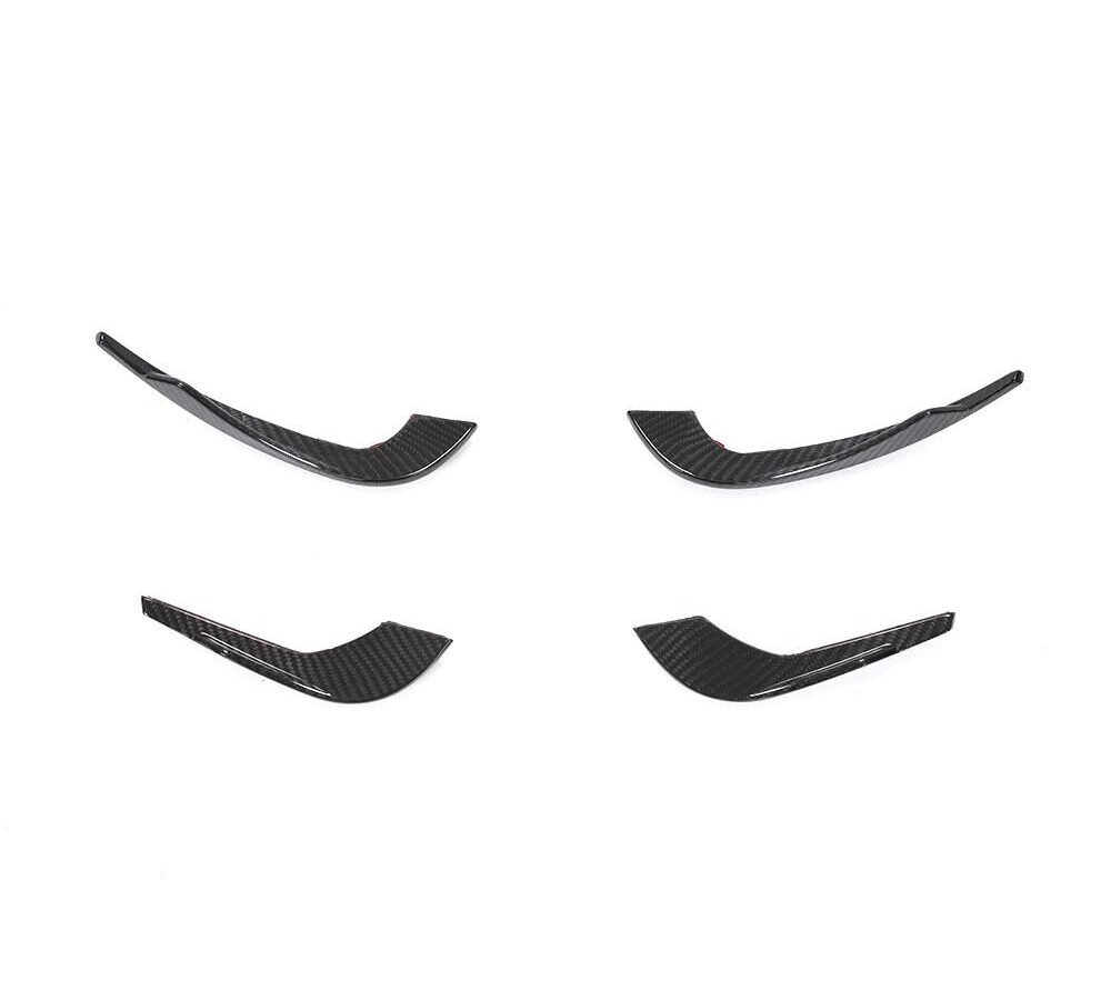 Carbon Fiber Front Bumper Fins for Audi A4 Quattro S Line S4 Sedan 4-Door 2019