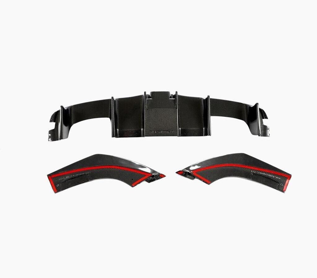 for BMW M2 Carbon Fiber Rear Diffuser with LED Light Coupe 2-Door 2016-2019