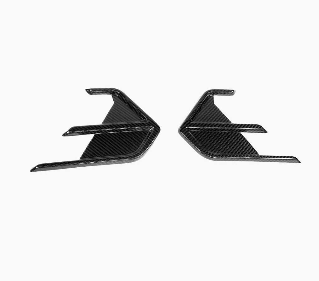 Carbon Fiber Rear Bumper Fins for Audi RS7 Sportback Hatchback 4-Door 2020-2021