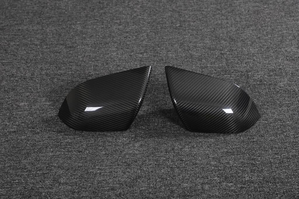 Matt black 100% dry carbon fiber Car Rearview Mirror Cover Trim For Tesla Model 3