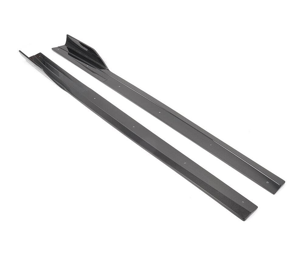 Car Body Carbon Fiber Side Skirts for Ferrari 458 Base Coupe 2-Door 11-13 (Fits:458 Italia)