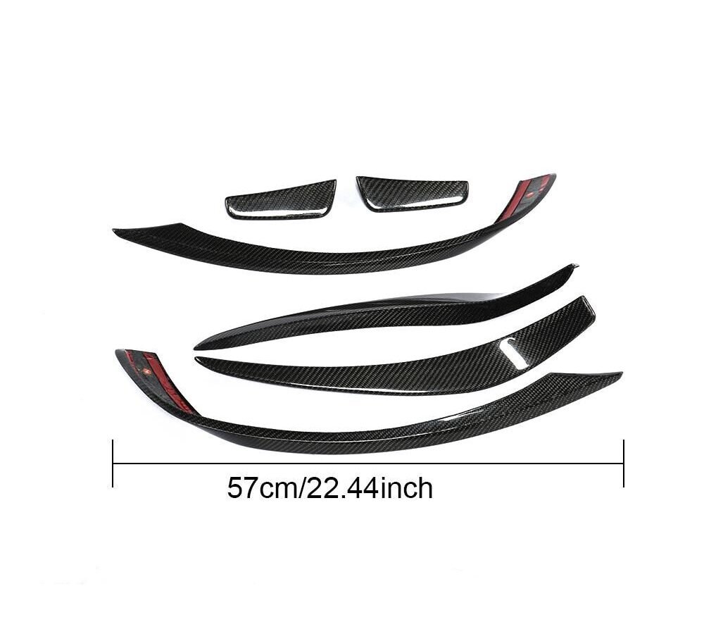 6PCS/set Carbon Front Air Vent Cover Fins For Mercedes Benz W176 A45 AMG A200 A250 Sport 13UP